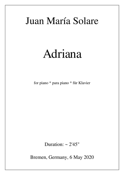 Adriana [piano solo]