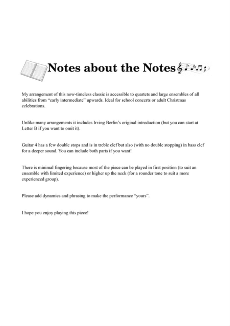 White Christmas Guitar Ensemble scores gallery preview page 3