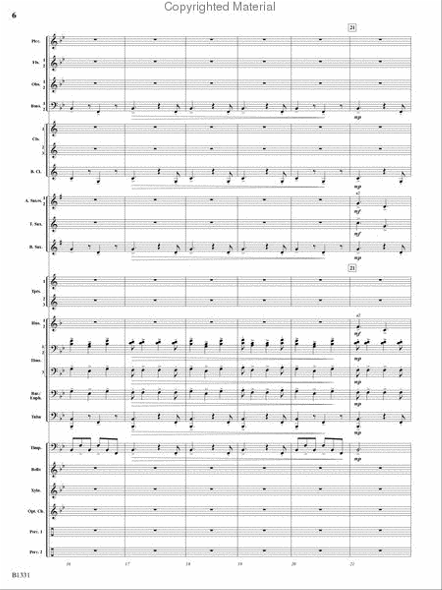 March Jubiloso Concert Band scores gallery preview page 5