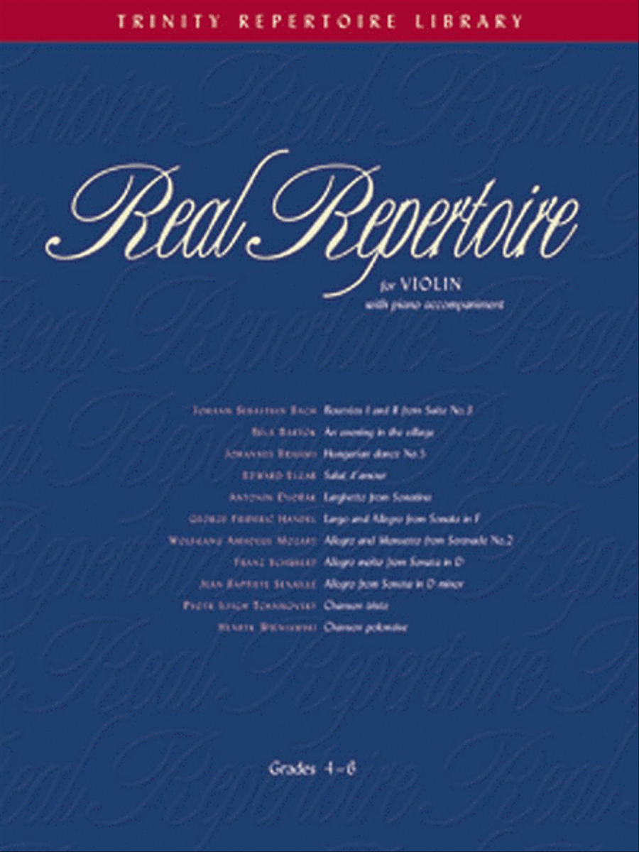 Real Repertoire for Violin Violin Solo scores gallery preview page 1