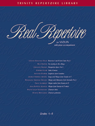 Book cover for Real Repertoire for Violin