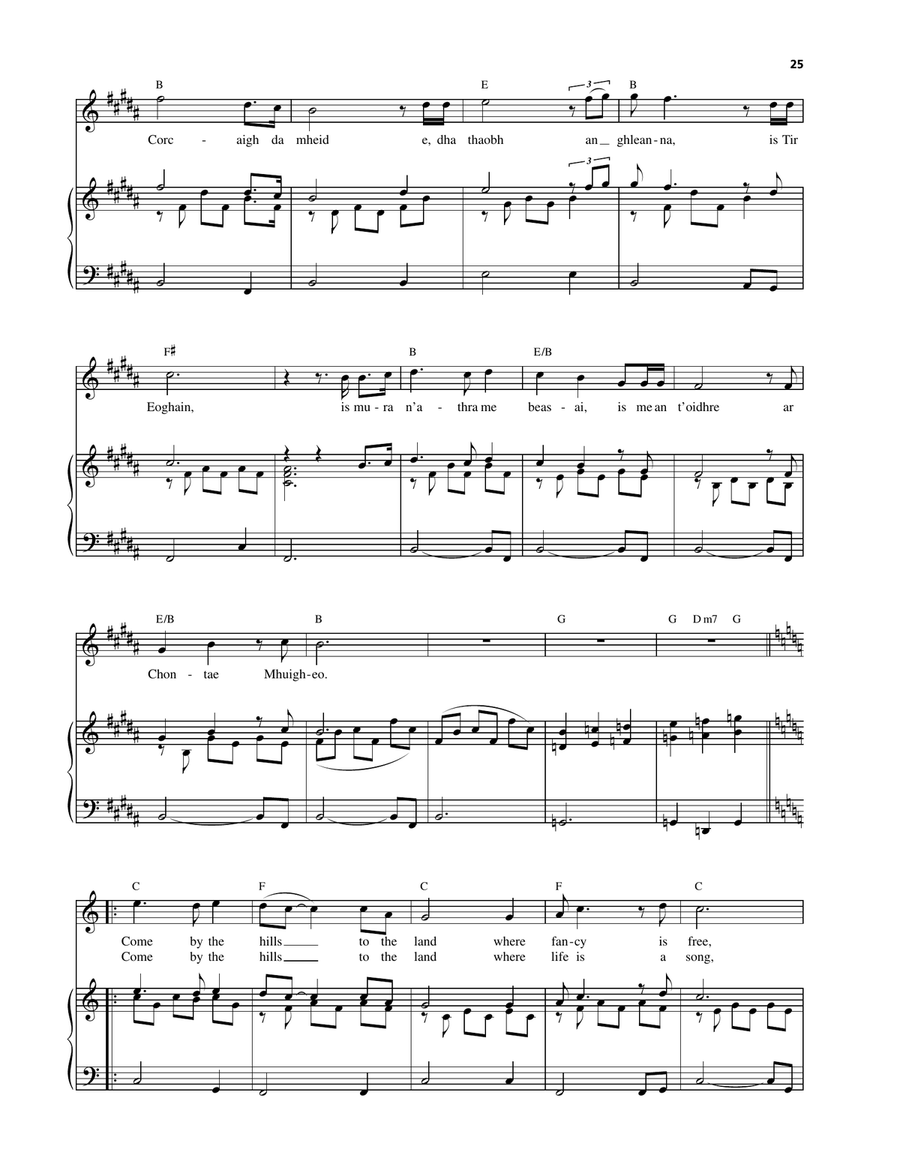 Come By The Hills (Buachaill On Eirne) Voice scores gallery preview page 2