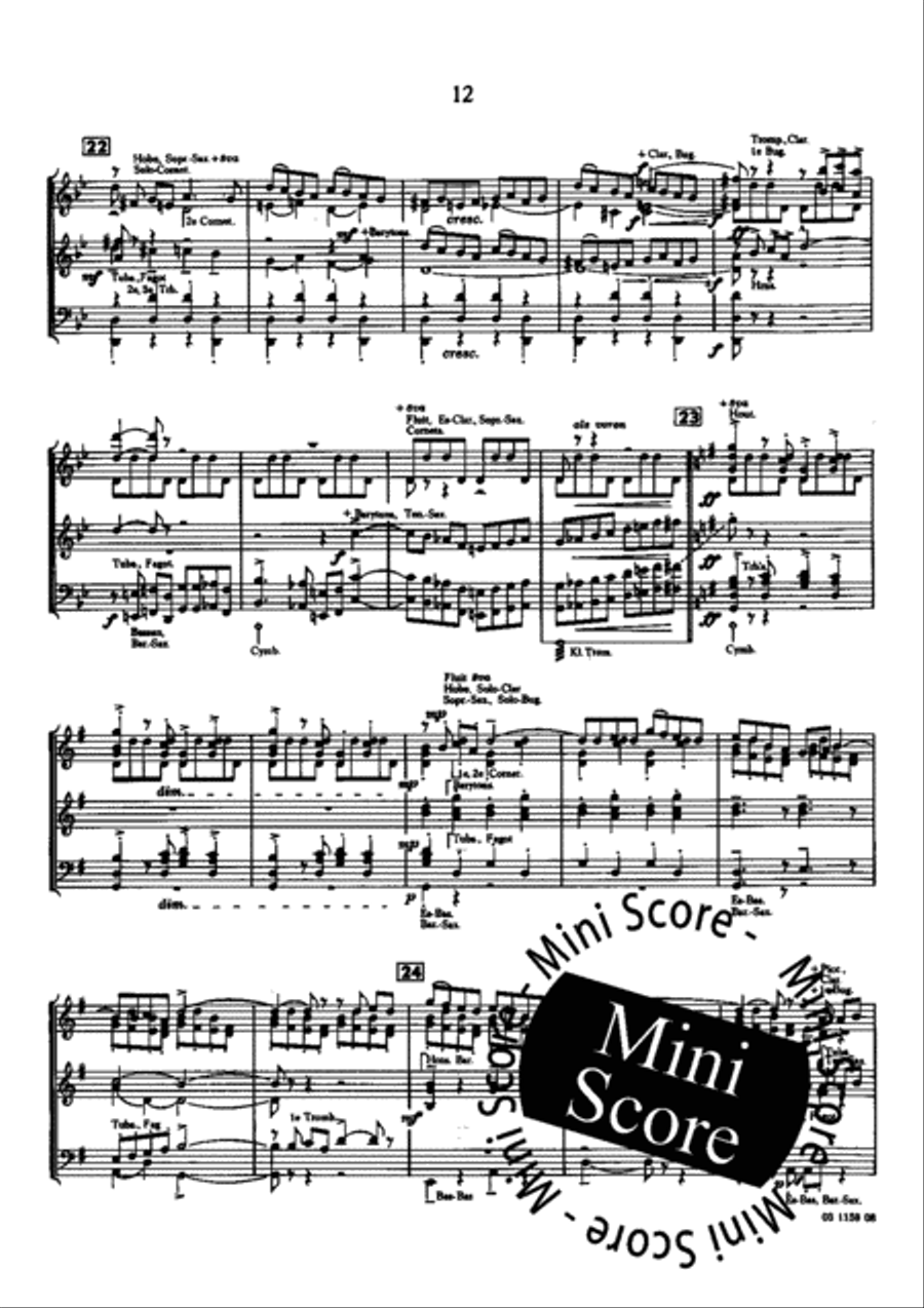 A Downland Suite Concert Band scores gallery preview page 16