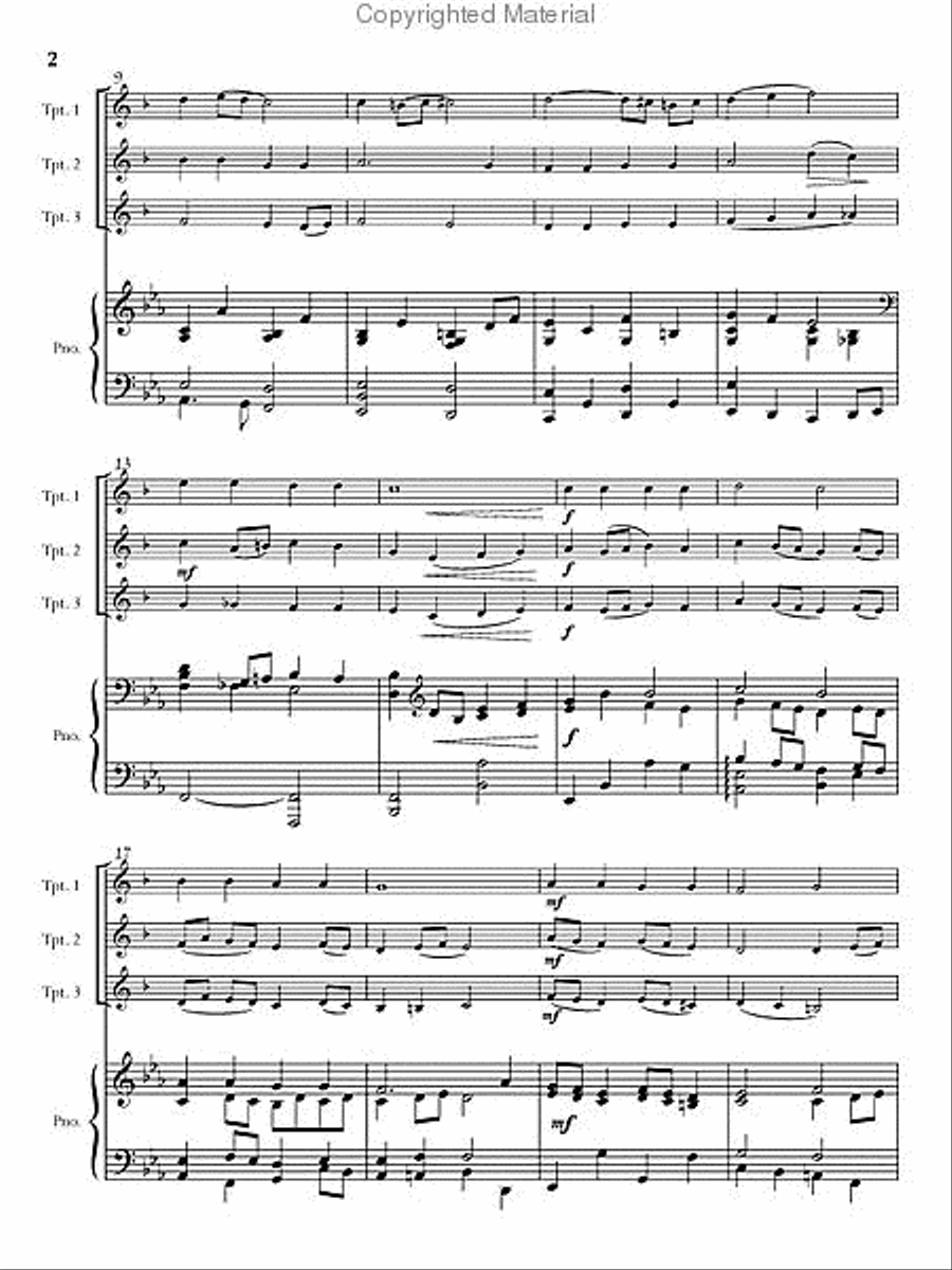Standing on the Promises - Trumpet Trios Trumpet Trio scores gallery preview page 3