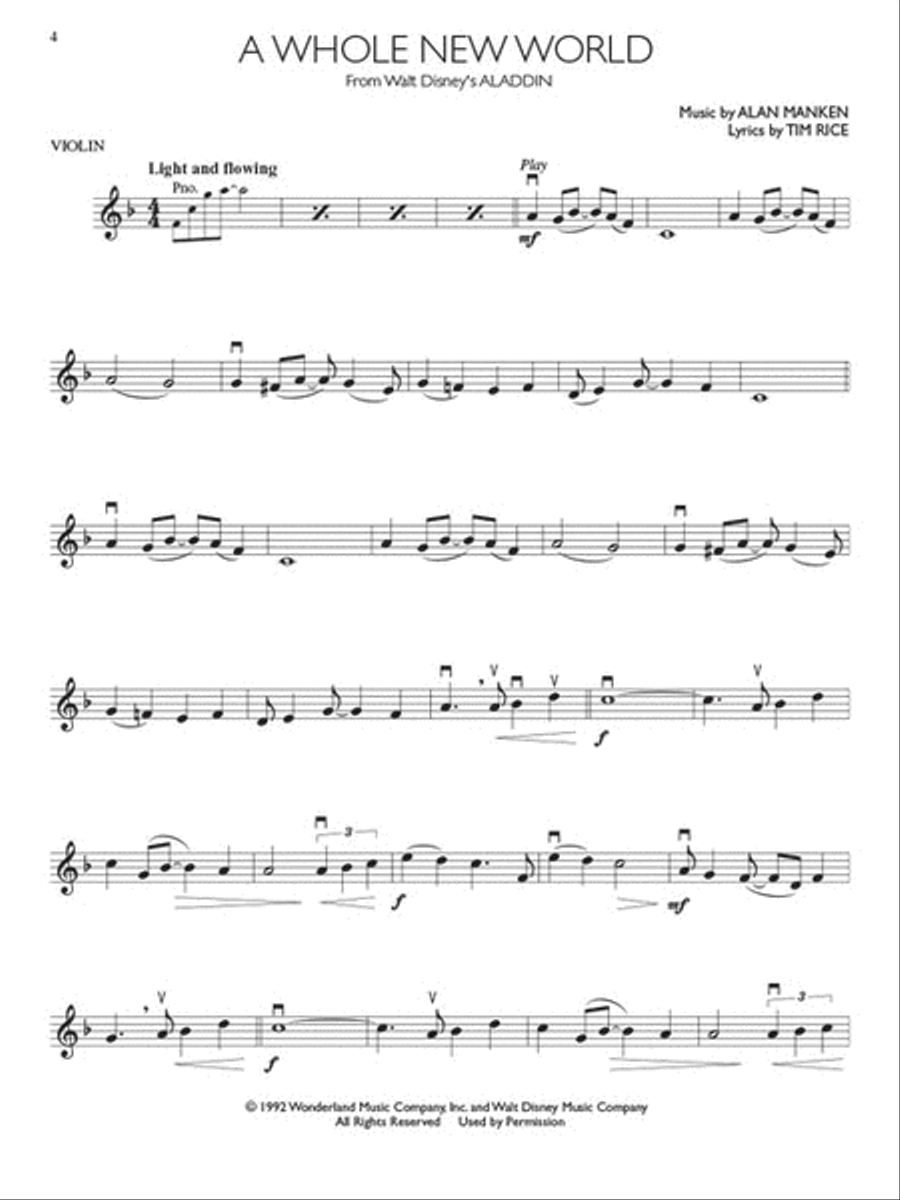 Disney Movie Hits for Violin Violin scores gallery preview page 4