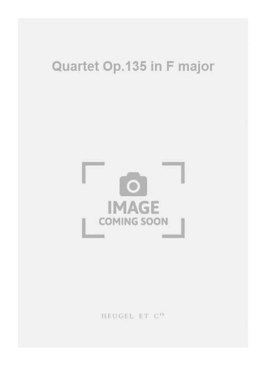 Quartet Op.135 in F major String Quartet scores gallery preview page 1