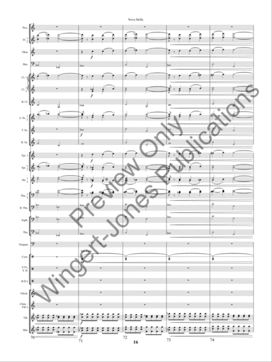 Nova Stella Concert Band scores gallery preview page 19