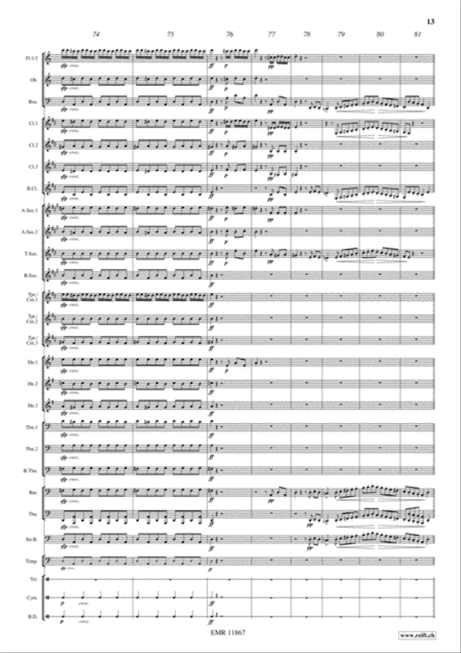 L'Italiana in Algeri Concert Band scores gallery preview page 14