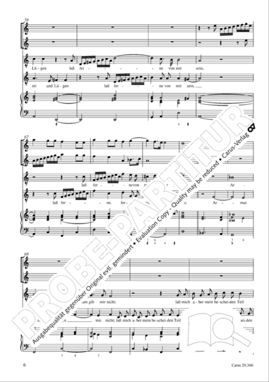 Zweierlei bitte ich, Herr, von dir Voice scores gallery preview page 6