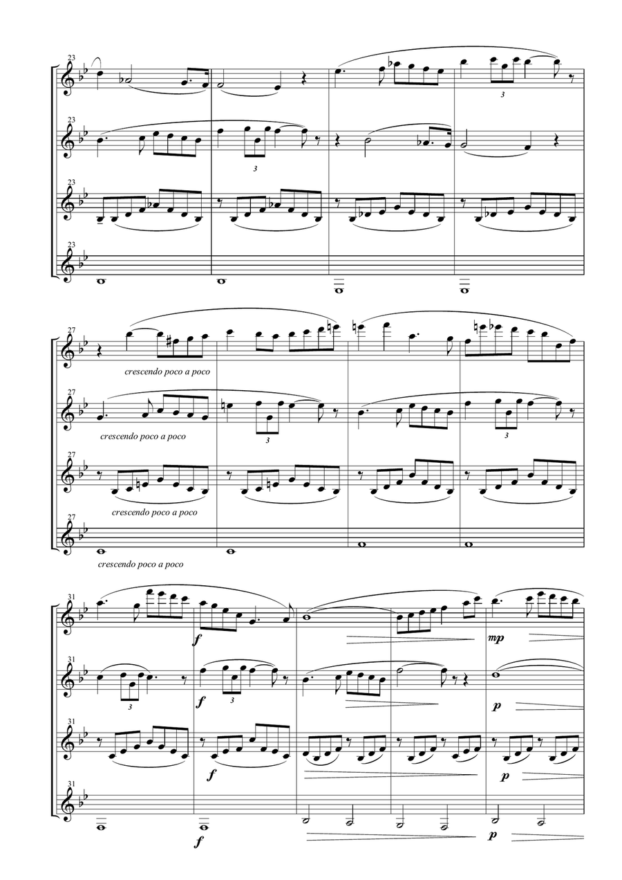 Intermezzo from "Carmen Suite" for Clarinet Quartet image number null