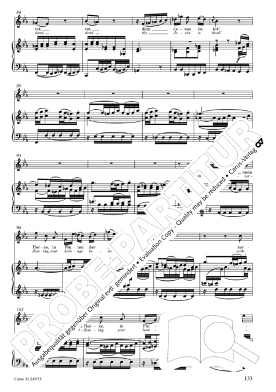 St. John Passion (Johannes-Passion) 4-Part scores gallery preview page 134