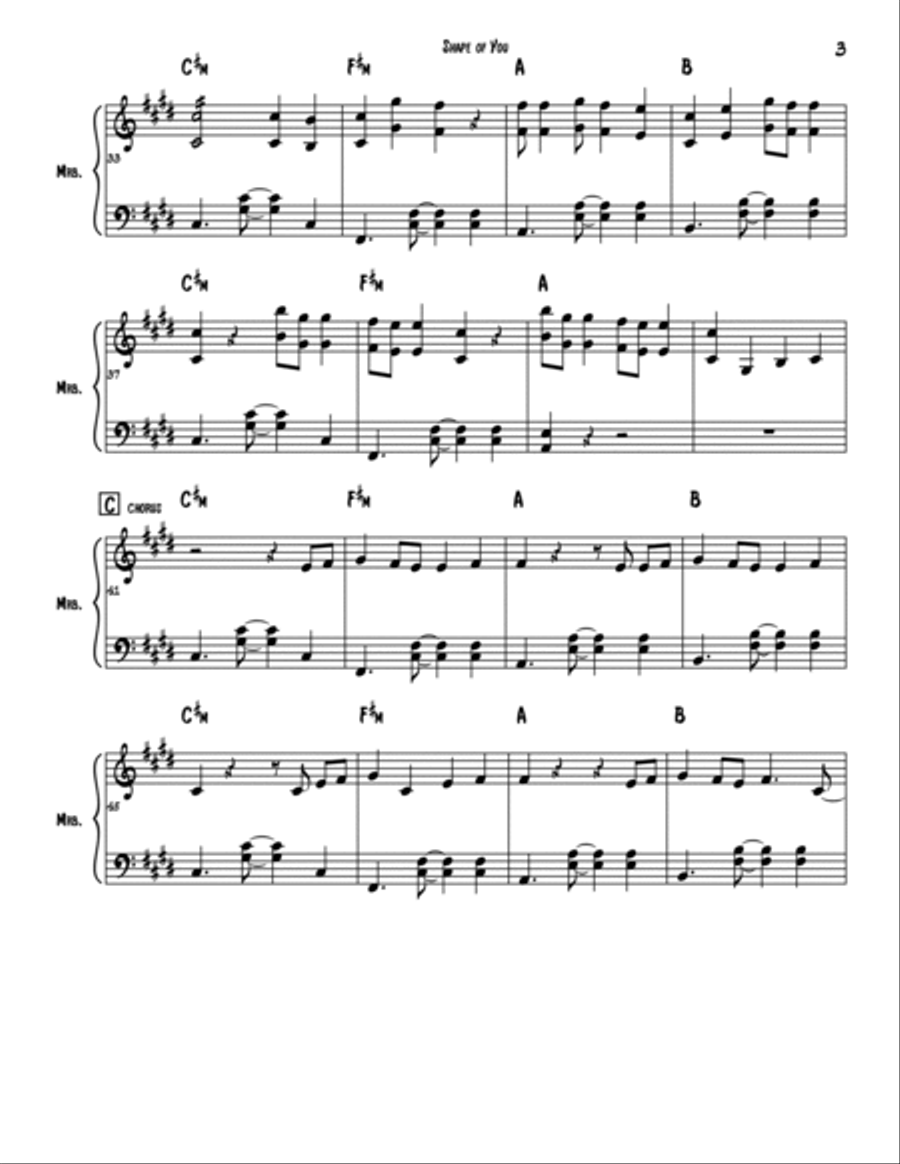 Shape Of You Marimba scores gallery preview page 3