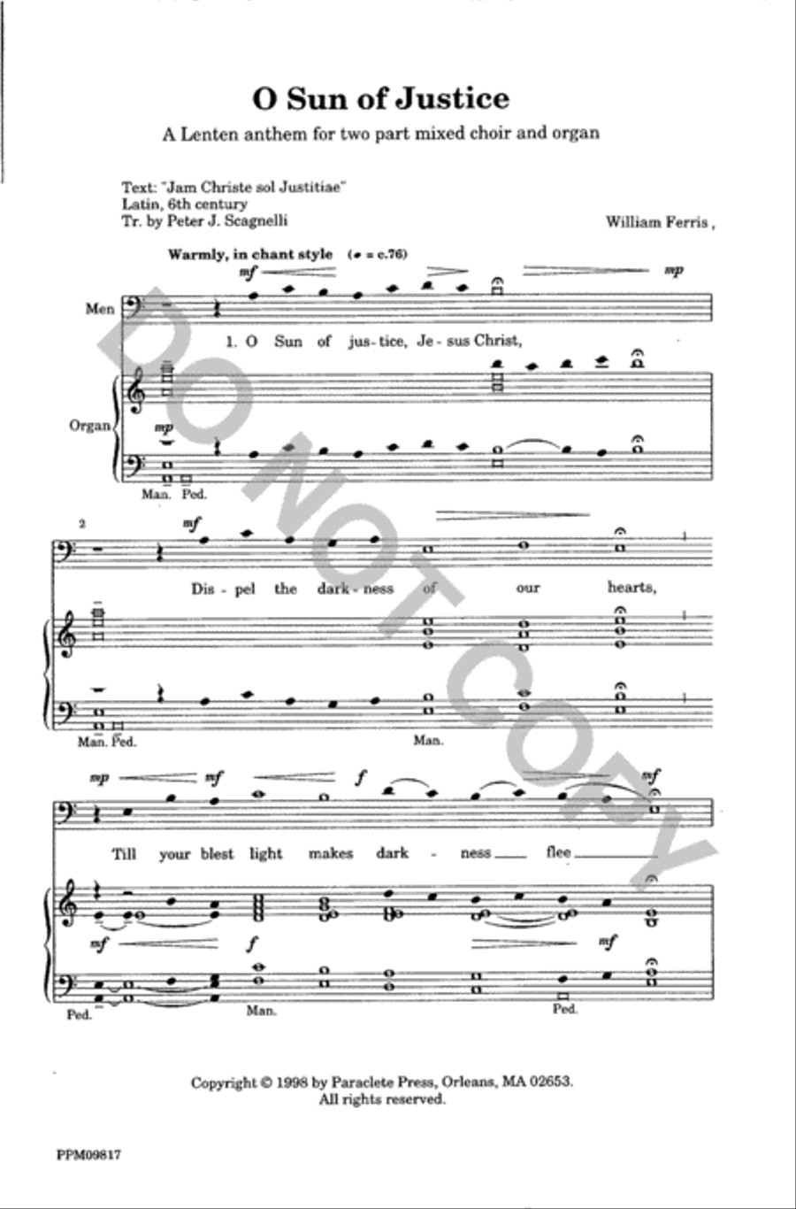 O Sun of Justice O Sun of Justice 2-Part scores gallery preview page 2