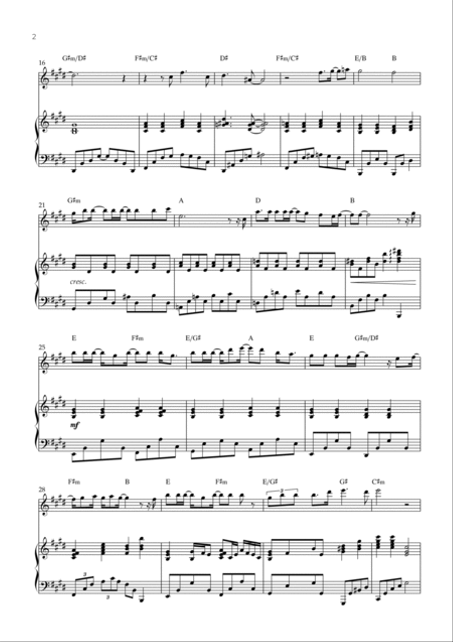 Believe Flute Solo scores gallery preview page 2
