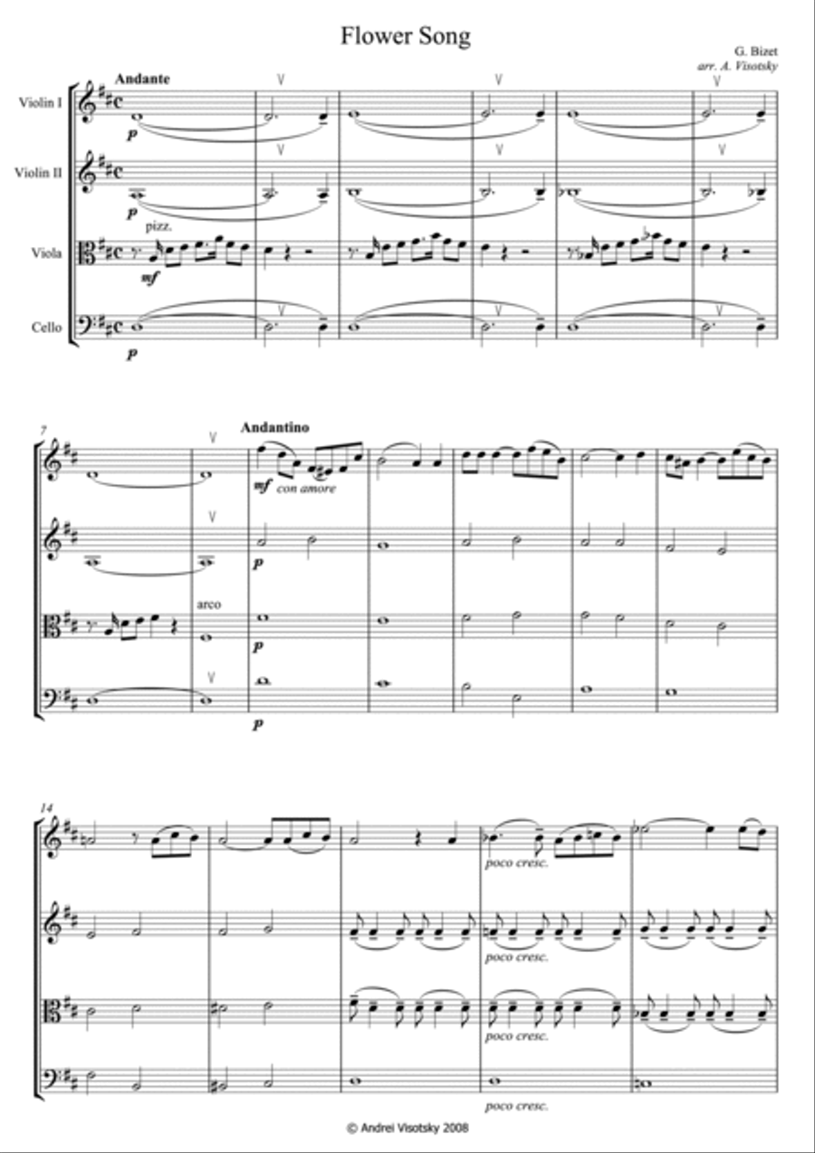Carmen Suite Carmen Suite String Quartet scores gallery preview page 4