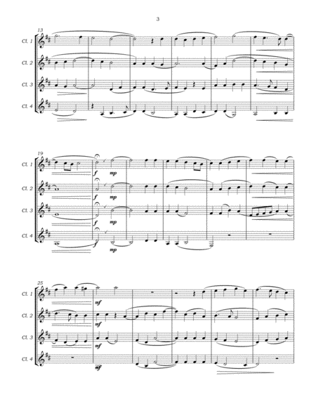 Three Arcadelt Madrigals for Clarinet Quartet image number null