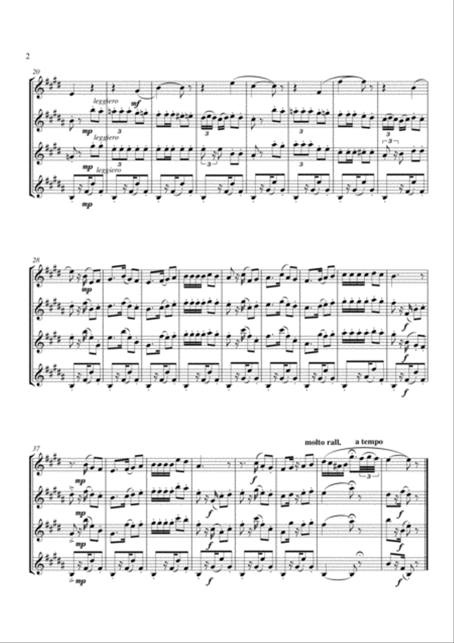 Habanera from Carmen Habanera from Carmen Saxophone Quartet scores gallery preview page 2