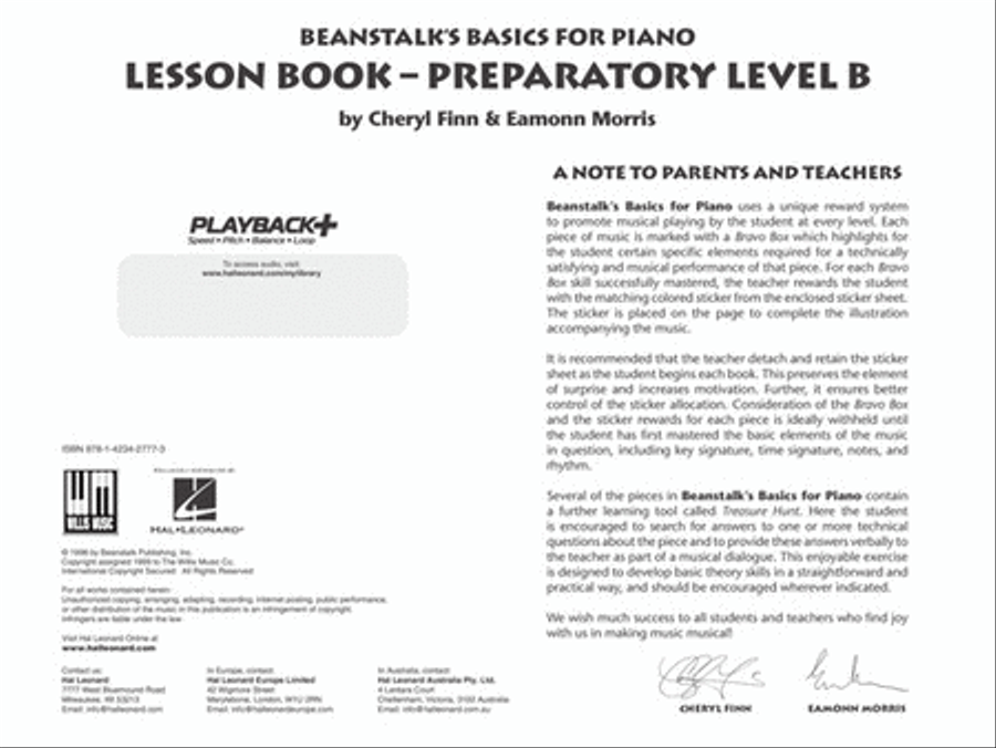 Beanstalk's Basics for Piano Piano Method scores gallery preview page 3