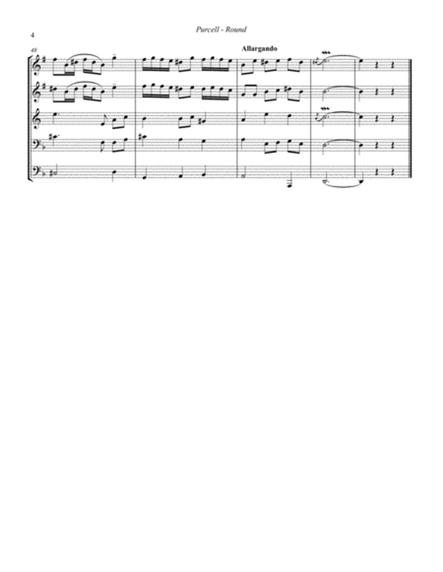 Round (Rondeau) for Brass Quintet (used in The Young Person's Guide to the Orchestra)