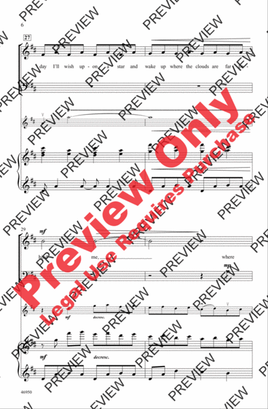 Over the Rainbow Over the Rainbow 4-Part scores gallery preview page 6