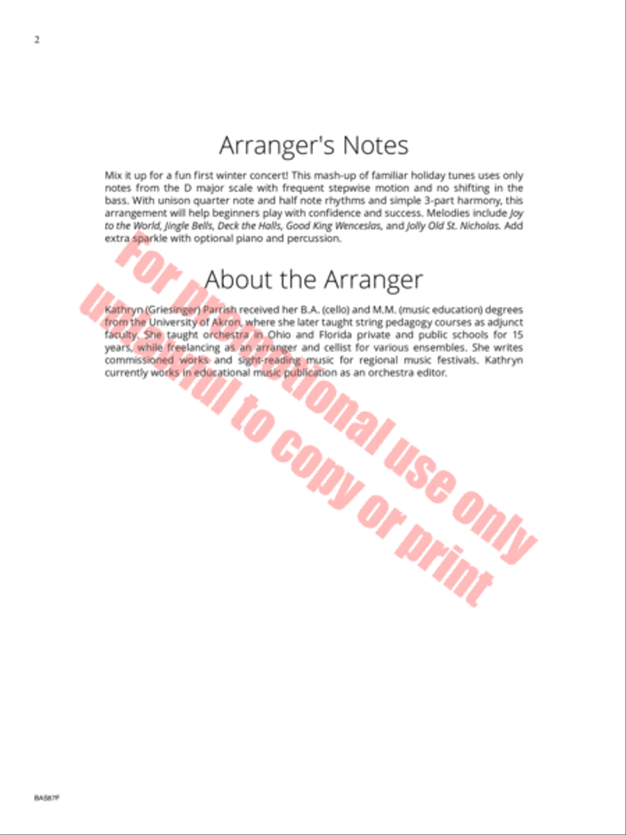A Holiday Remix Orchestra scores gallery preview page 3