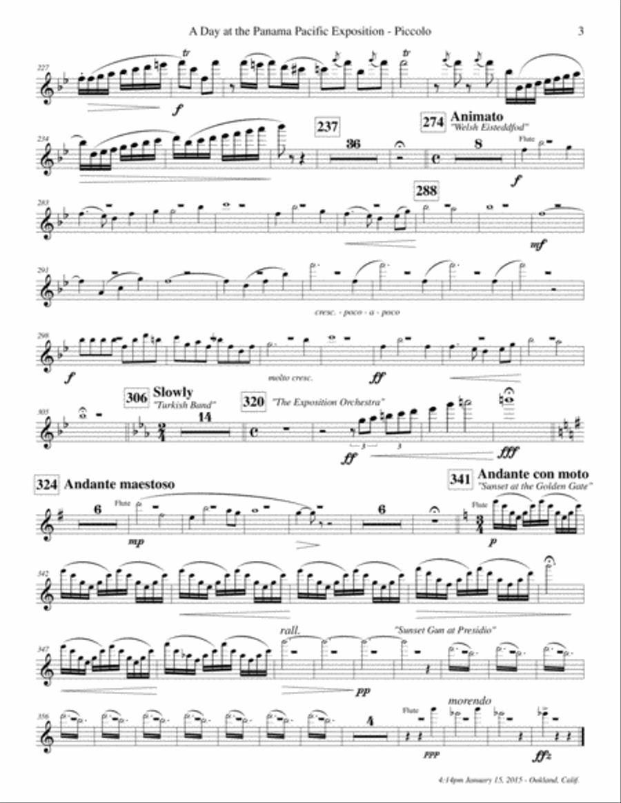 A Day at the Panama Pacific Exhibition - #1 Woodwind Parts Concert Band scores gallery preview page 3