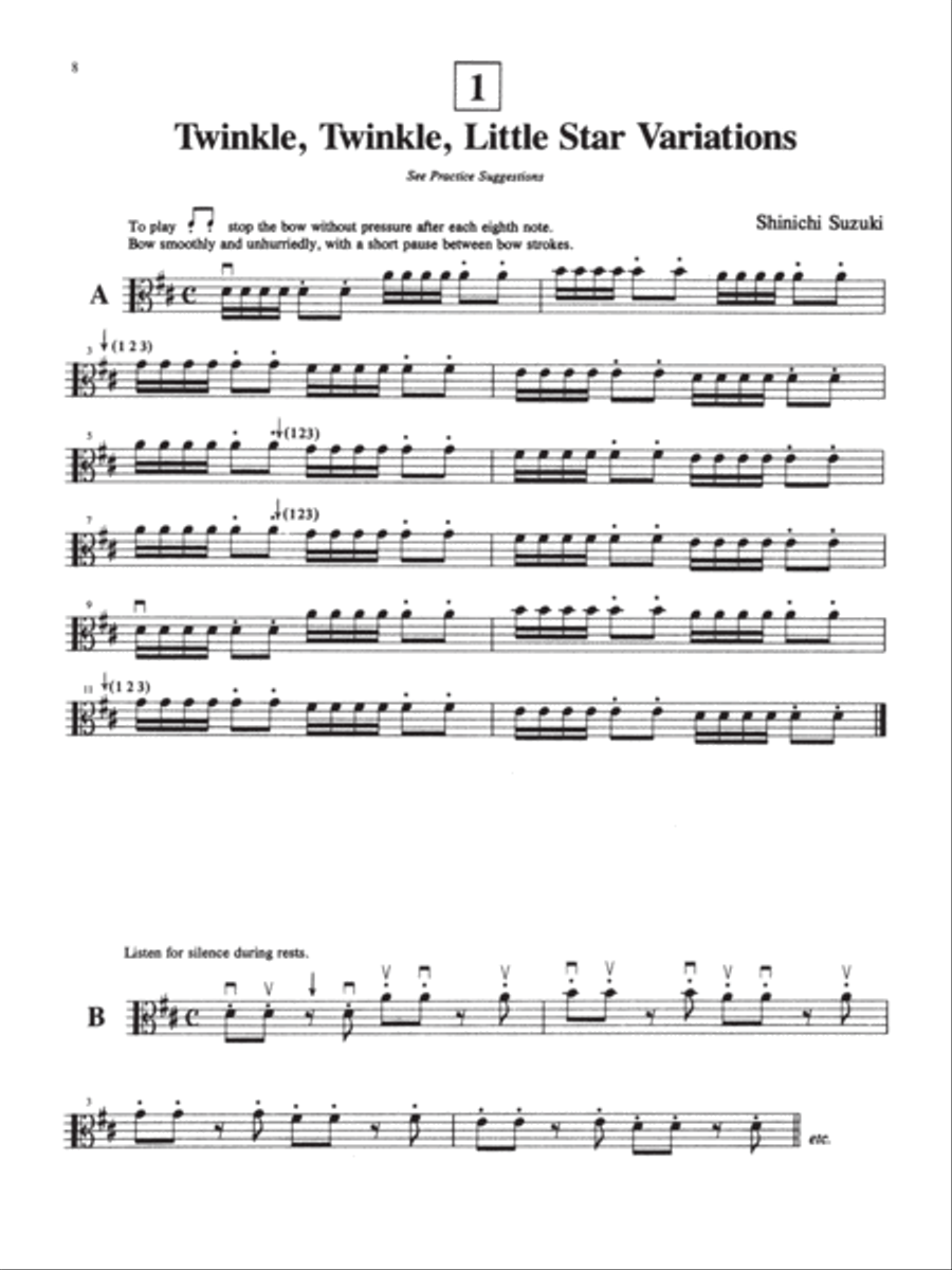 Suzuki Viola School, Volume 1 String Methods scores gallery preview page 4