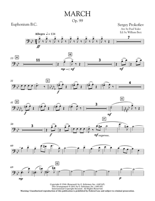 March, Op. 99 - Euphonium in Bass Clef