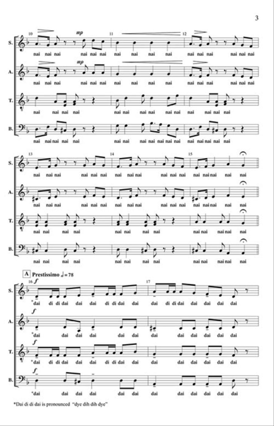 Dai Di Di Dai Dai Di Di Dai SSATB scores gallery preview page 3