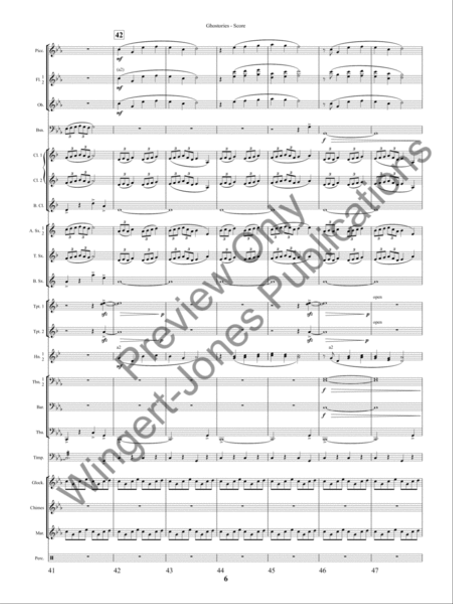 Ghostories (Score) Concert Band scores gallery preview page 9