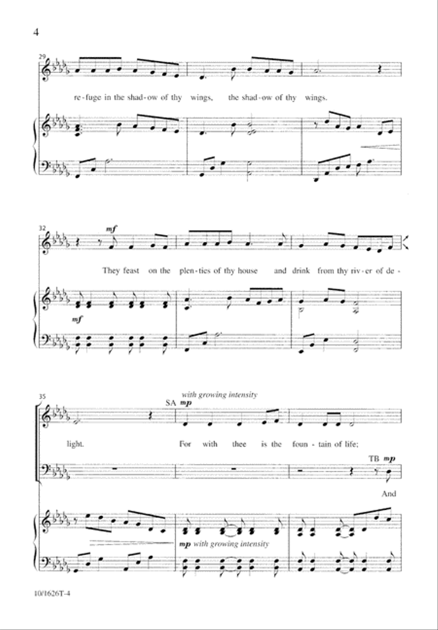 How Lovely Is Thy Dwelling Place 4-Part scores gallery preview page 4