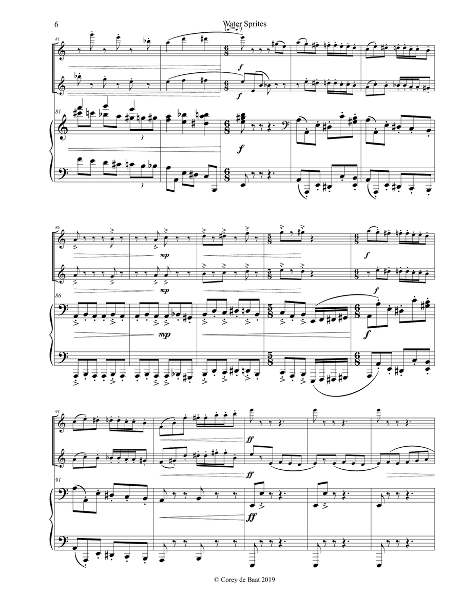 Water Sprites Flute Solo scores gallery preview page 6