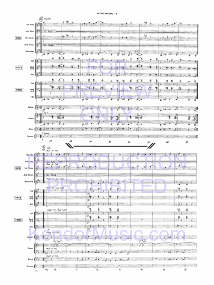Elvin's Mambo Jazz Ensemble scores gallery preview page 7