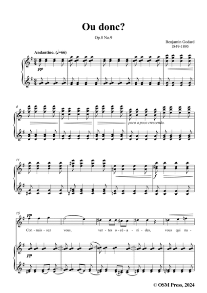 B. Godard-Ou donc?in G Major,Op.8 No.9