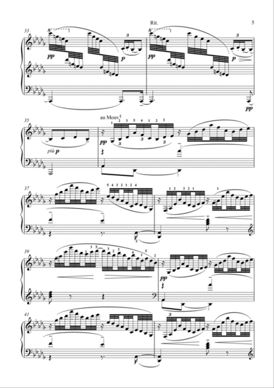 Debussy-Reflets dans l'eau for piano solo Piano Solo scores gallery preview page 6