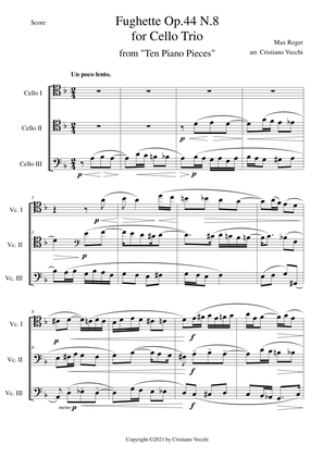 Fughette Op.44 N.8 for Cello Trio