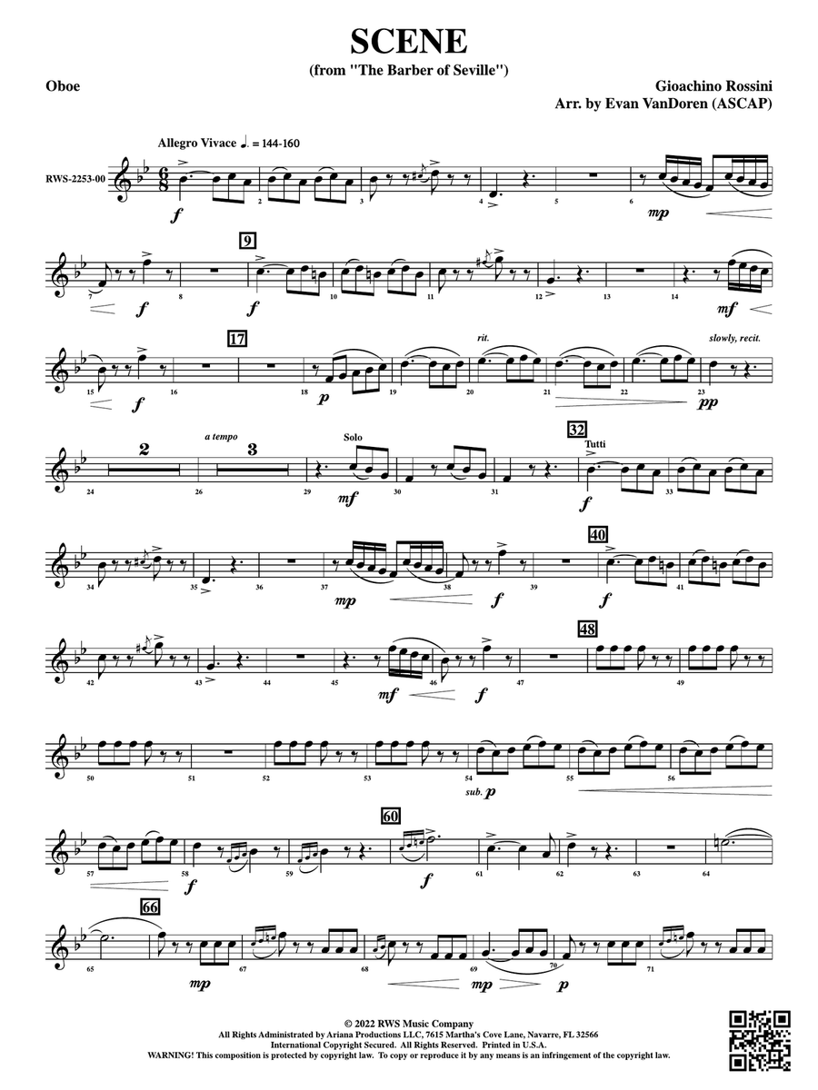 Scene - From The Barber of Seville: Oboe