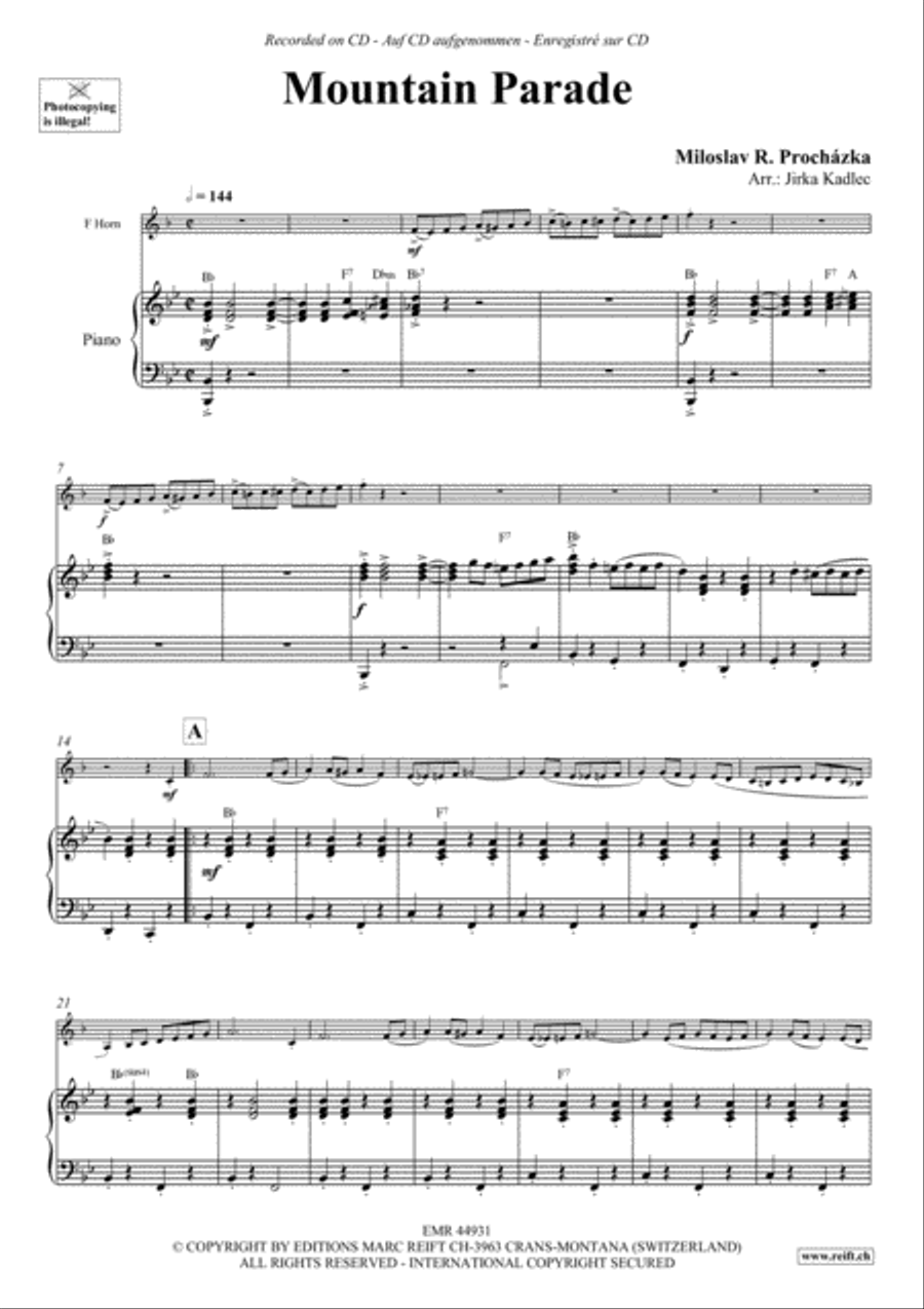 Mountain Parade Horn scores gallery preview page 4