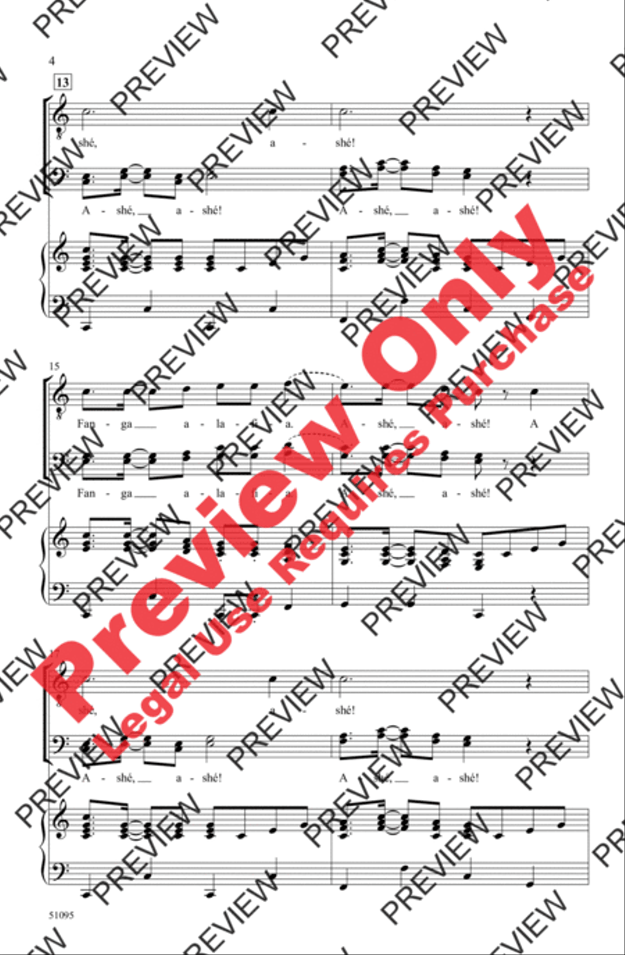 Fanga Alafia Fanga Alafia Men's Choir scores gallery preview page 4