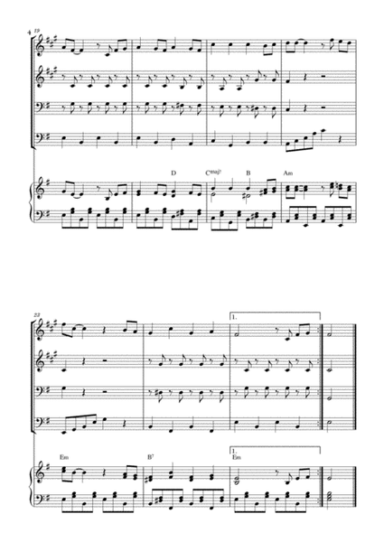 BELLA CIAO for Brass Quartet and Piano image number null