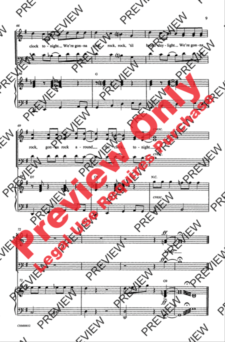 Rock Around the Clock SAB scores gallery preview page 9