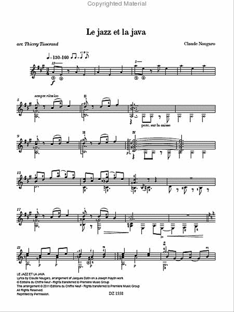 Le jazz et la java Electric Guitar scores gallery preview page 2