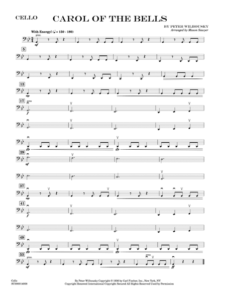 Carol Of The Bells - Score Only image number null