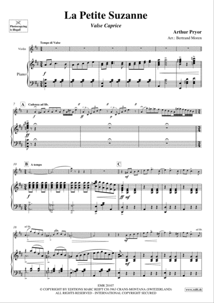 La Petite Suzanne Violin Solo scores gallery preview page 5