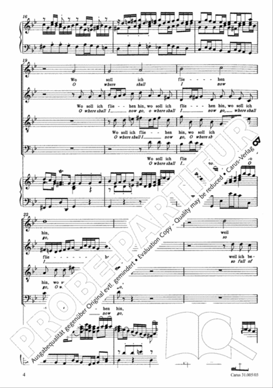 O where shall I now go (Wo soll ich fliehen hin) 4-Part scores gallery preview page 5