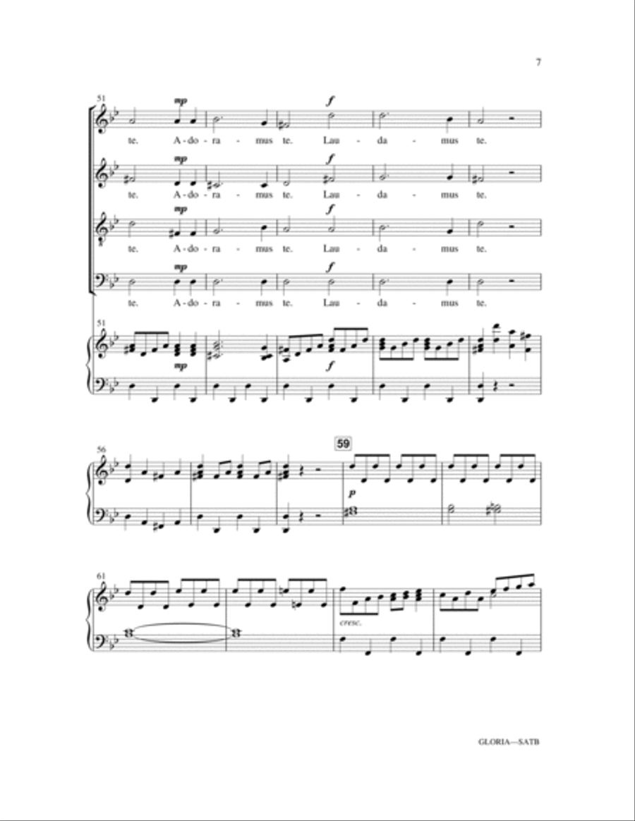 Gloria Gloria 4-Part scores gallery preview page 6