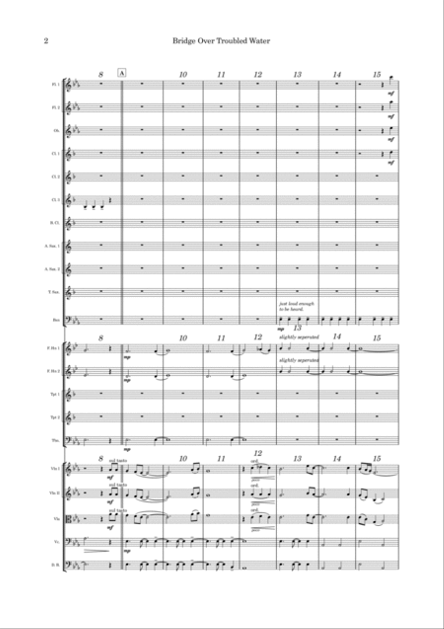 Bridge Over Troubled Water Full Orchestra scores gallery preview page 2