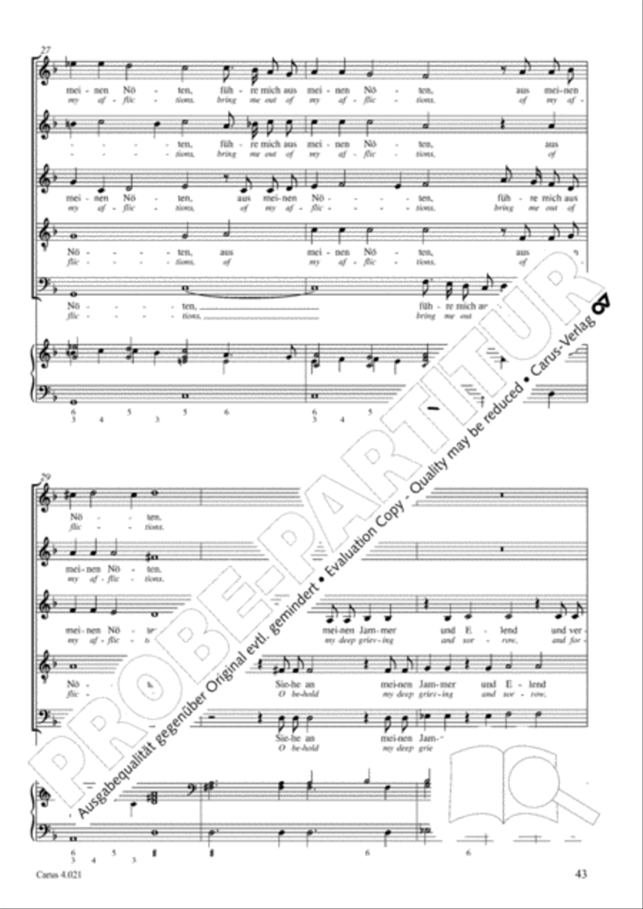 Schein: Israelsbrunnlein. Fontana d'Israel. Complete edition Choir scores gallery preview page 50
