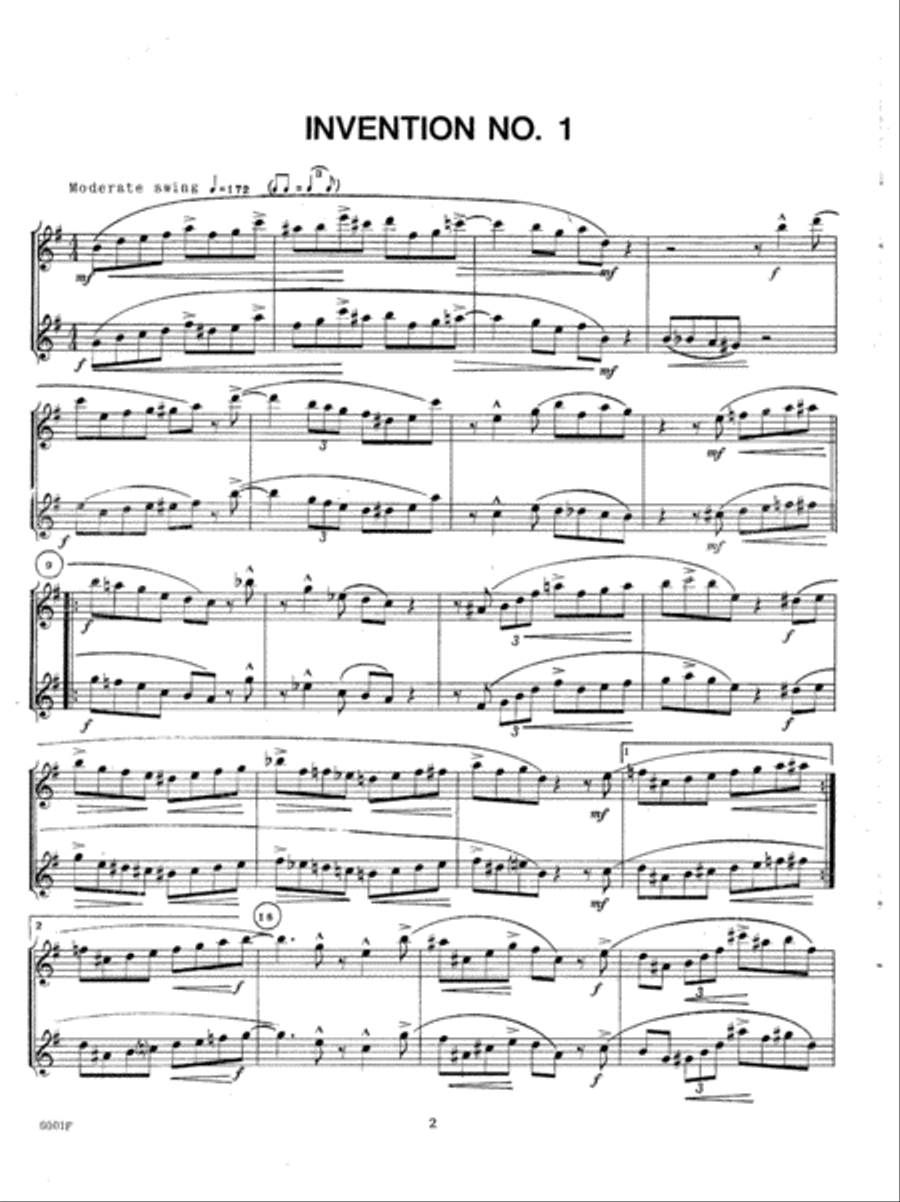 10 Jazz Inventions Alto Saxophone scores gallery preview page 2