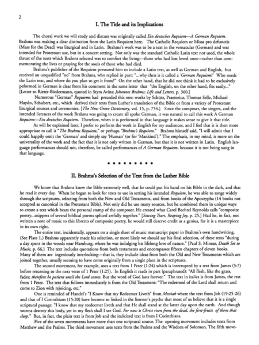 A Practical Guide for Performing, Teaching, and Singing the Brahms Requiem Choir scores gallery preview page 4
